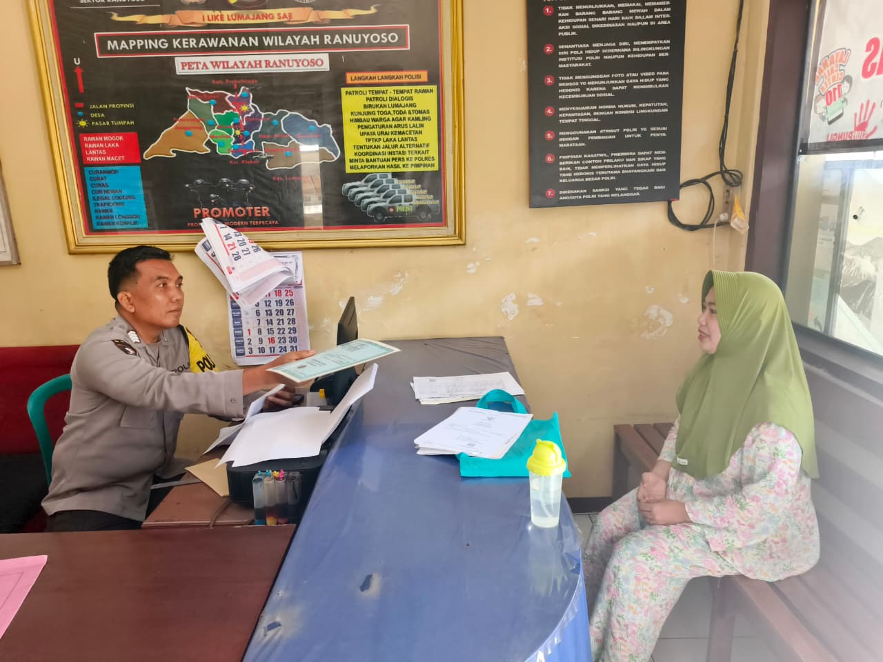 Personil Polsek Ranuyoso Mendapat Apresiasi atas Pelayanan Prima untuk Masyarakat