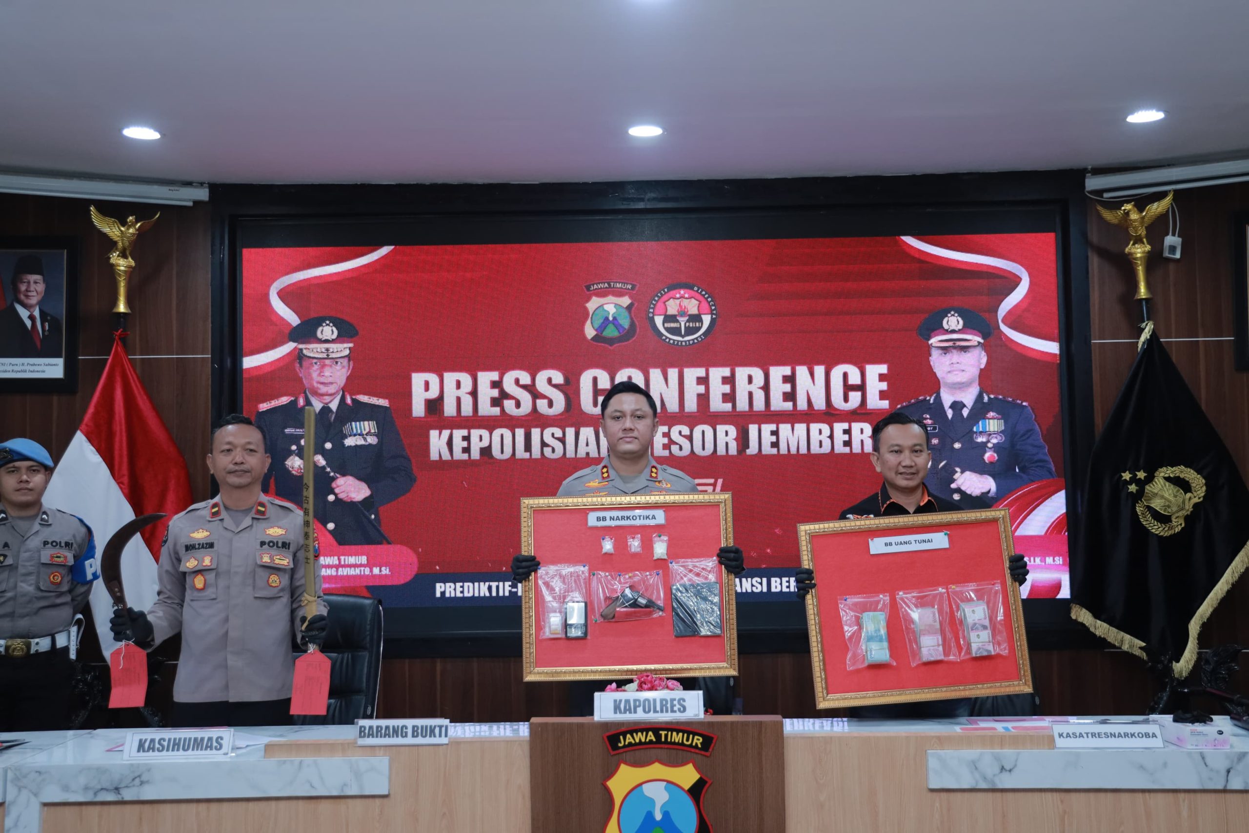 Polres Jember Amankan 18 Tersangka Narkoba Sepanjang Bulan Maret 2026