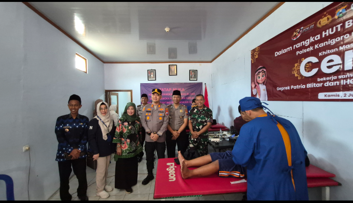 Hari Bhayangkara ke - 80 Polres Blitar Gelar Khitanan Massal Gratis di Kanigoro