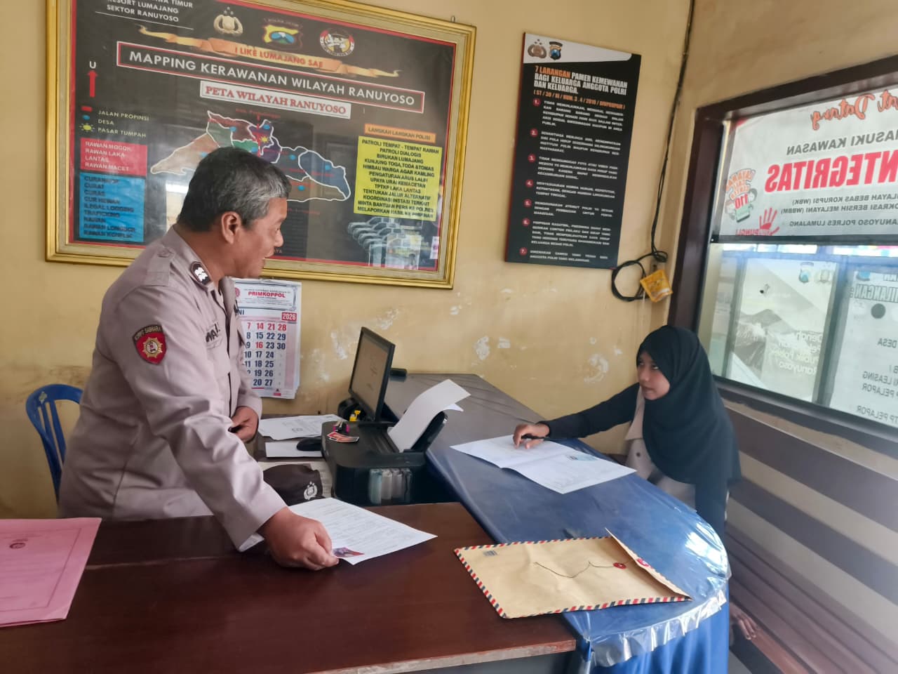 Pelayanan Cepat dan Humanis, Polsek Ranuyoso Permudah Pengurusan Surat Kehilangan dan SKCK