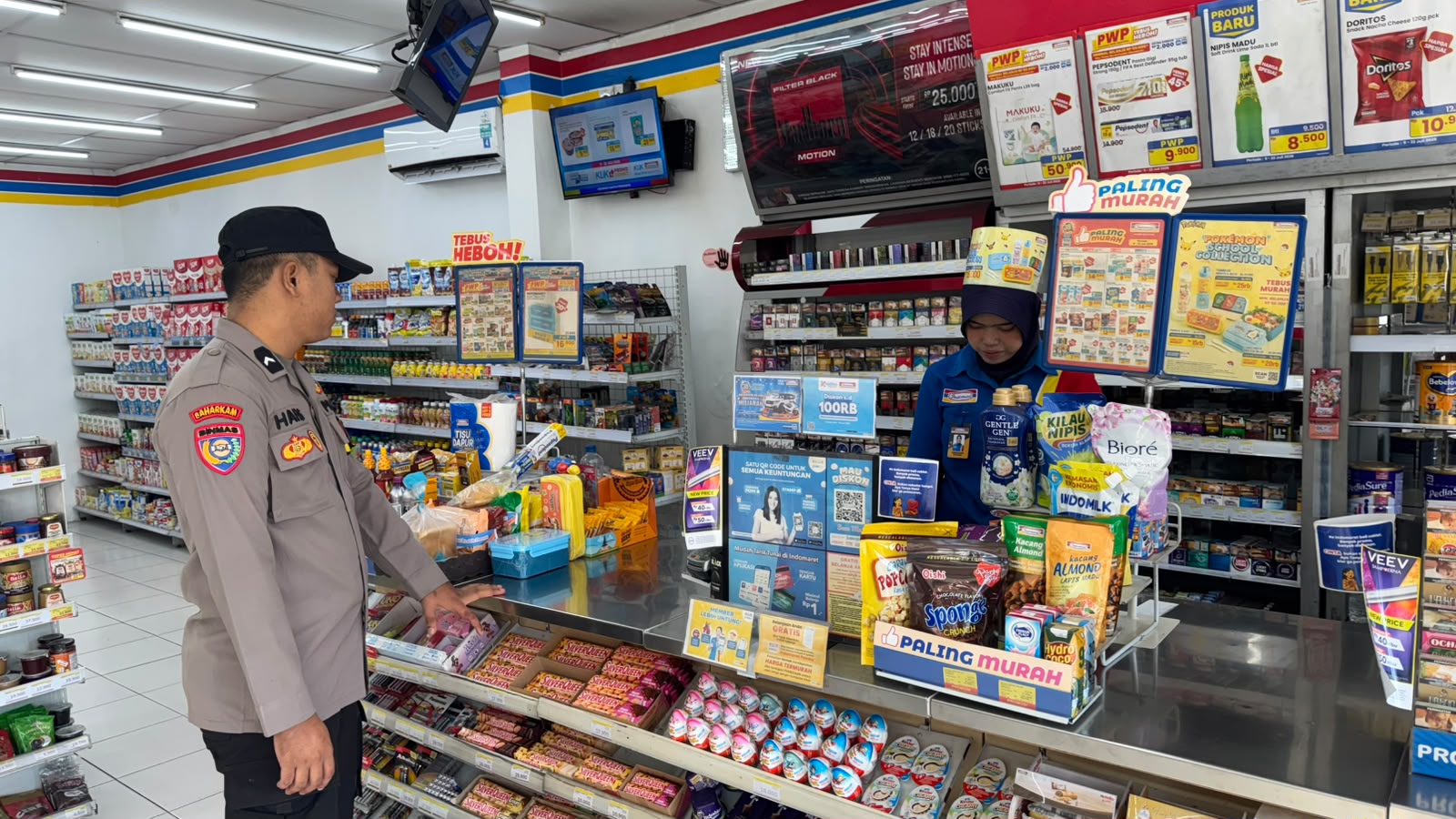 Patroli Kawasan Pertokoan Minimarket Antisipasi 3C dan Penyebaran Uang Palsu