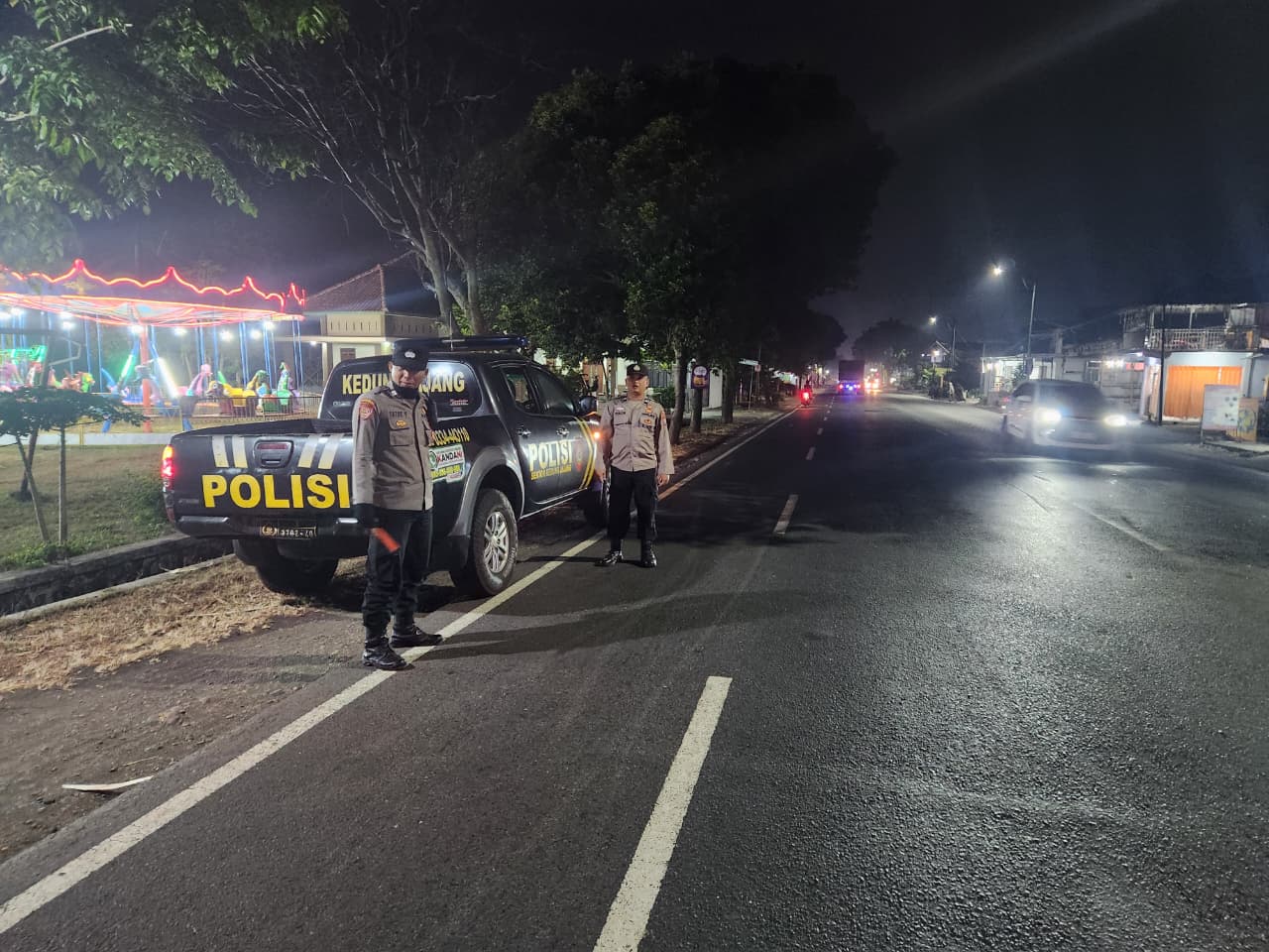 GIAT POLSEK KEDUNGJAJANG GELAR PATROLI KEWILAYAHAN UNTUK ANTISIPASI 3C