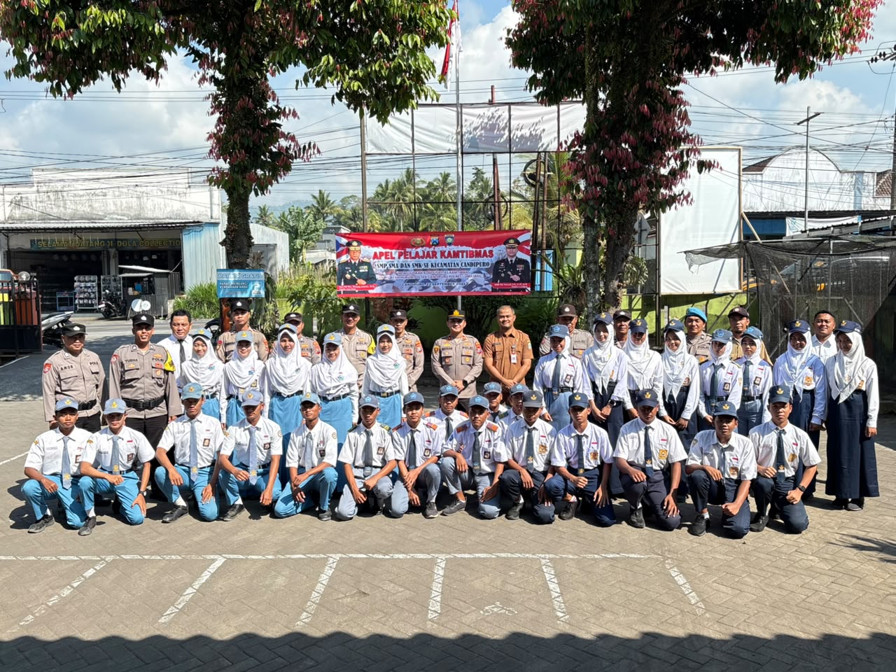 Polsek Candipuro Gelar Apel Pelajar Kamtibmas Untuk Membina Kedisiplinan, Mencegah Perundungan Serta Menanggulangi Kenakalan Remaja